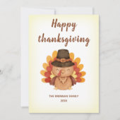 Herfst Pompoen Gobble Thanksgiving Feestdagenkaart (Voorkant)