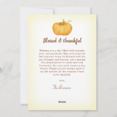 Herfst Pompoen Gobble Thanksgiving Feestdagenkaart (Achterkant)