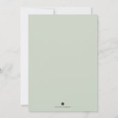 Herfst pompoen groen Baby shower Kaart (Achterkant)