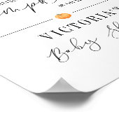 Herfst pompoen groen Baby shower welkom Poster (Hoek)