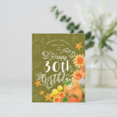 Herfst Pompoen Groen Feestdagenkaart (Staand voorkant)