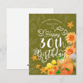 Herfst Pompoen Groen Feestdagenkaart (Voorkant / Achterkant)