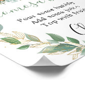 Herfst pompoen groen goud gebladerte momosa bar te poster (Hoek)