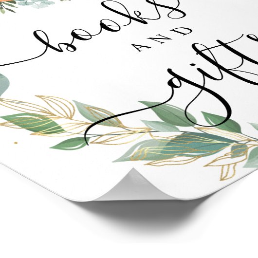 Herfst pompoen groen loof boeken en geschenken tek poster (Hoek)