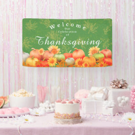 Herfst Pompoen Groen Spandoek