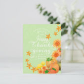 Herfst Pompoen Groene Vakantie Kaart (Staand voorkant)