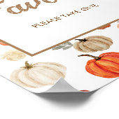 Herfst pompoen gunst Baby shower Poster (Hoek)