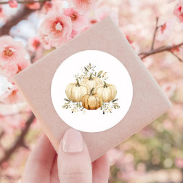 Herfst Pompoen Happy Thanksgiving Ronde Sticker