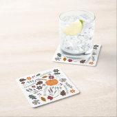 Herfst pompoen hedendaags grafisch patroon minimal kartonnen onderzetters (Insitu)