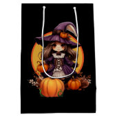 Herfst pompoen heks medium cadeauzakje (Achterkant)