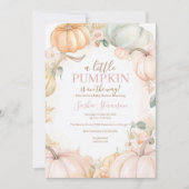 Herfst pompoen herfst baby shower kaart (Voorkant)
