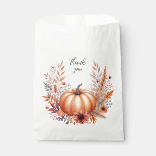 Herfst pompoen herfst bedankzakje (Voorkant)