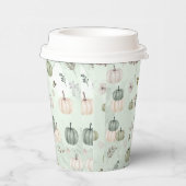 Herfst pompoen herfst bladeren groene verjaardag papieren bekers (Rechts)