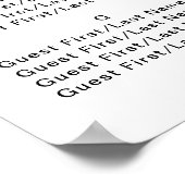 Herfst pompoen herfst bruiloft alfabetische zitpla poster (Hoek)