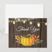 Herfst Pompoen Herfst Dank Je Kaart (Voorkant / Achterkant)
