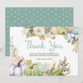 Herfst Pompoen Herfst Dank Je Kaart (Voorkant / Achterkant)