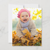 Herfst Pompoen Herfst Dank U met Foto op Terug Kaart (Achterkant)