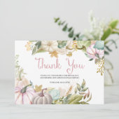 Herfst Pompoen Herfst Dankkaart Bedankkaart (Staand voorkant)