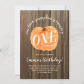 Herfst Pompoen Herfst Eerste Verjaardag Rustiek Ho Kaart (Voorkant)