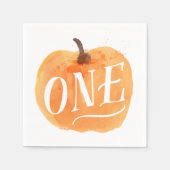 Herfst Pompoen Herfst | eerste verjaardag Servet (Voorkant)