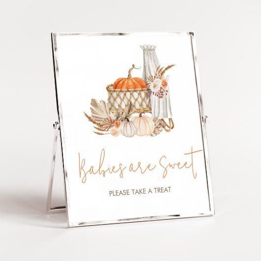 Herfst Pompoen Herfst in Liefde Baby's zijn Zoet Poster