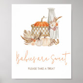Herfst Pompoen Herfst in Liefde Baby's zijn Zoet Poster (Voorkant)