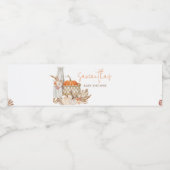 Herfst pompoen Herfst in liefde Waterfles Etiket (Enkel label)