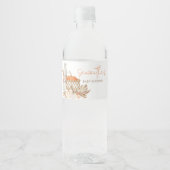 Herfst pompoen Herfst in liefde Waterfles Etiket (Voorkant)