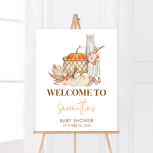 Herfst Pompoen Herfst in Liefde Welkom Baby shower Poster
