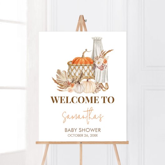 Herfst Pompoen Herfst in Liefde Welkom Baby shower Poster