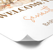 Herfst Pompoen Herfst in Liefde Welkom Baby shower Poster (Hoek)