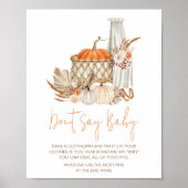 Herfst Pompoen Herfst in Liefde Zeg niet Baby Poster (Voorkant)