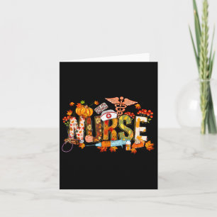 Herfst Pompoen Herfst Nurse Life Thanksgiving Nurs Kaart