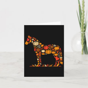 Herfst Pompoen Herfst Paard Thanksgiving Vrouwen M Kaart
