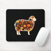 Herfst Pompoen Herfst Schaap Thanksgiving Vrouwen Muismat (Met muis)