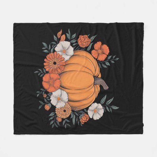 Herfst  Pompoen Herfst Thanksgiving Fleece Deken (Voorkant (Horizontaal))