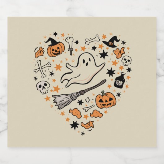 Herfst pompoen herfst Thanksgiving Halloween Bier Etiket (Enkel label)