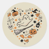 Herfst pompoen herfst Thanksgiving Halloween Ronde Sticker (Voorkant)