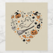 Herfst pompoen herfst Thanksgiving Halloween Wijn Etiket (Enkel label)