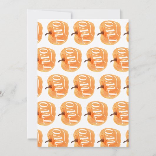 Herfst pompoen herfst tweede verjaardag rustieke k kaart (Achterkant)