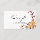 Herfst Pompoen Herfst Vrijgezellenfeest Datum Nach Informatiekaartje (Voorkant)