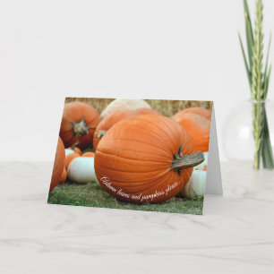 Herfst Pompoen Herfst Wenskaart Feestdagen Kaart
