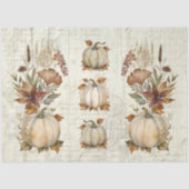 Herfst pompoen herfstbladeren bloemenhout decoupag tissuepapier (Voorkant)