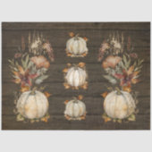 Herfst pompoen herfstbladeren donker hout decoupag tissuepapier (Voorkant)