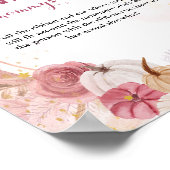Herfst Pompoen hoe groot is haar buik baby shower  Poster (Hoek)