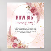 Herfst Pompoen hoe groot is haar buik baby shower  Poster (Voorkant)