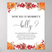 Herfst pompoen hoe groot is het poster van mama's  (Voorkant)