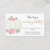 Herfst pompoen hoe groot is mama's buik informatiekaartje (Voorkant)