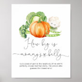 Herfst pompoen Hoe groot is mama's buik spel Poster (Voorkant)