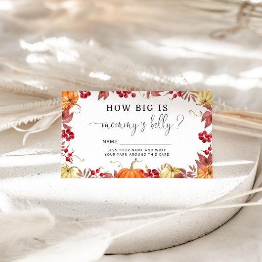 Herfst pompoen hoe groot mama's buikomheining is informatiekaartje